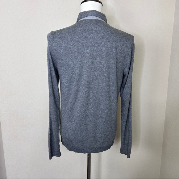 Ted Baker Long Sleeve Polo | Grey | Size (3) Medium - Picture 5 of 10
